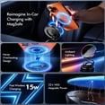 thumbnail image 2 of Atzeste for Magsafe Phone Holder for Car 15W Fast Wireless Charging, Magnetic RGB Car Phone Holder, 360° Adjustable Car Phone Mount Accessories, Compatible with iPhone 17 Pro Max 16 15 14 13 12, 2 of 9