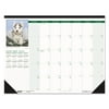 House of Doolittle Recycled Puppies Photographic Monthly Desk Pad Calendar, 18 1/2 x 13, 2018