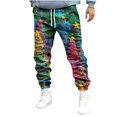 thumbnail image 1 of Pantalones deportivos de longitud completa para hombre, pantalones de ejercicio para correr ajustados, pantalones para correr con cordón, pantalones estampados, pantalones para hombre, 1 of 4