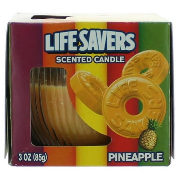 Life Savers clivep3 3 oz Scented Candle Jar for Pineapple