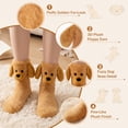 thumbnail image 6 of Funny 3D Golden Retriever Fuzzy Cozy Slipper Socks Gift for Women Teen Girl | Cute Animal Fluffy Thermal Socks Fun Dog Lovers Warm Gift Ideas for Birthday Valentines Easter Christmas Stocking Stuffer, 6 of 7