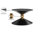 thumbnail image 4 of Meridian Furniture Malia Table Basse en Forme de Sablier en Métal Noir et Or, 4 of 5