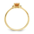 thumbnail image 2 of Primal Gold 14 Karat Yellow Gold Diamond and Citrine Birthstone Ring, 2 of 5