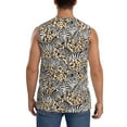 thumbnail image 4 of Uemuo Zebra Pattern Men's Sleeveless T-Shirt,Muscle Athletic Tank Top, Moisture-wicking Quick-dry Breathable Classic Tee Top for Gym Run Outdoor Sports-3X-Large, 4 of 8