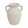 thumbnail image 5 of Amphora Vase for Living Room Decor - Ceramic Accent for Home and Study Table Display - Pottery Paper Mache Flower Vase for Bedroom Vanity, Kitchen Counter, or Office Decor - 10", White, 5 of 13
