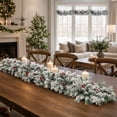 thumbnail image 6 of RBCKVXZ 6 Ft White Christmas Norfolk Pine Garland, 3 Fork Dense Real Touch Pine Garland Ornament, Realistic Artificial Pines Greenery Garlands for Christmas Holiday Mantle Fireplace Table Home Decor, 6 of 7