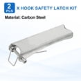 thumbnail image 3 of 2Pcs Hook Safety Latch Kit, 6"x 2" Carbon Steel Towing Receiver Hitch Replacement for Clevis Truck Trailer Crane Towing Lifting Hook (0.1" Thick, 16 Ton), 3 of 7