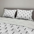 thumbnail image 2 of Black and White Comforter & Sham Bedding Set, Monochrome Pineapple Design Hawaiian Healthy Tropical Fruit Pattern, 3 pcs Duvet Set Microfiber Filling Quilt, 5 Sizes, Black and White, by Ambesonne, 2 of 4