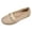 Beige, variant on Womens Comfortable Walking Flat Slip on Loafers Soft Braided Leather Non Slip Rubber Sole Wedge Low Heel Work Boat Shoes for Fall Casual Dressy Brown Size 7