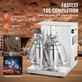 thumbnail image 2 of Milkshake Maker Machine, 120W Commercial Milk Tea Shaker, Double Head Mixer, Adjustable 0-180s, 750ml Stainless Steel Cup, for Milk Tea Stores, 2 of 7