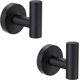 thumbnail image 1 of 2 Pcs Bathroom Towel Hook,Screw in Metal Coat Hook Matte Black Robe Hook Stainless Steel Heavy Duty Door Hanger (34103H), 1 of 5