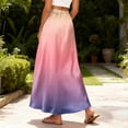 thumbnail image 5 of LWavelet Women Ombre Satin Maxi Skirt Elastic High Waist With Pockets Elegant Evening Long Skirt Light pink 2XL, 5 of 5
