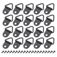 thumbnail image 1 of Uxcell 160Pcs Anillos Triangulares de Hierro para Colgar Cuadros con Tornillos, Gancho Decorativo Pequeño de Un Solo Orificio Color Negro, 1 of 6