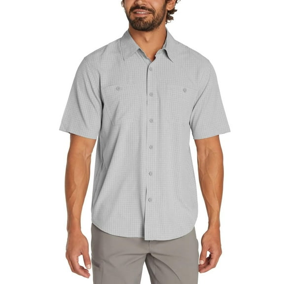 Orvis Men's UPF 30 Relaxed Fit Quick-Dry Short Sleeve Woven (Gray, XX-Large)