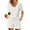White, variant on Ekouaer Women's Ribbed Knit Lounge Sets Short Sleeve 2-Piece Outfit Sleepwear Set