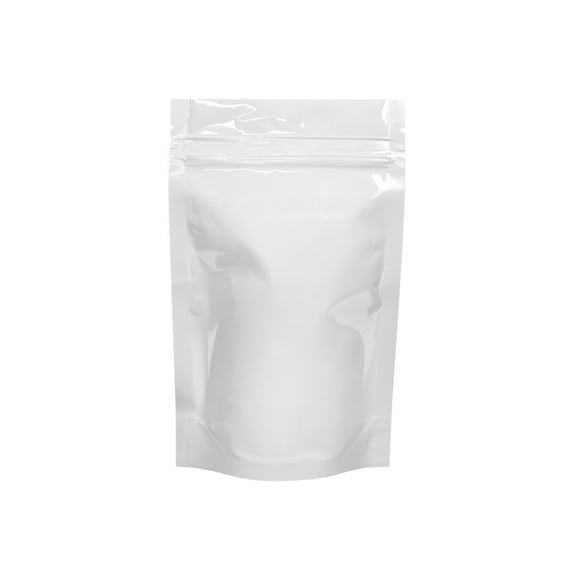 Mylar Bag Tear Notch All White 1/4oz - 1,000 Count