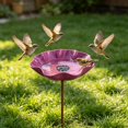 thumbnail image 4 of Clearance Metal Bird Bath for Outside, Garden Freestanding Birdbath & Birdfeeder, Bee Water Feeder with Flower Design, Bird Baths Feeder for Outdoors Garden Patio Yard Lawn Decor, 4 of 4