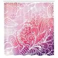 thumbnail image 3 of Ambesonne Floral Shower Curtain, Boho Intricate Floral Design, 69"Wx84"L, Pink Purple White, 3 of 3