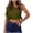 Olive Green, variant on Women's One Shoulder Tops Short Sleeve Crop Top with Tie Side Textured Breathable Summer Blouse Olive Green M