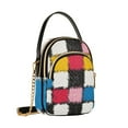 thumbnail image 7 of FORMRS Crossbody Bag for Women Quilted Travel Shoulder Cell Phone Purse with Chain Strap Handbag, White Checkered Pattern, 7 of 7
