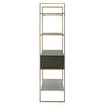 thumbnail image 5 of SAFAVIEH Skylar Contemporary Classic 4 Tier 1 Drawer Etagere, Gold/Grey Oak, 5 of 13