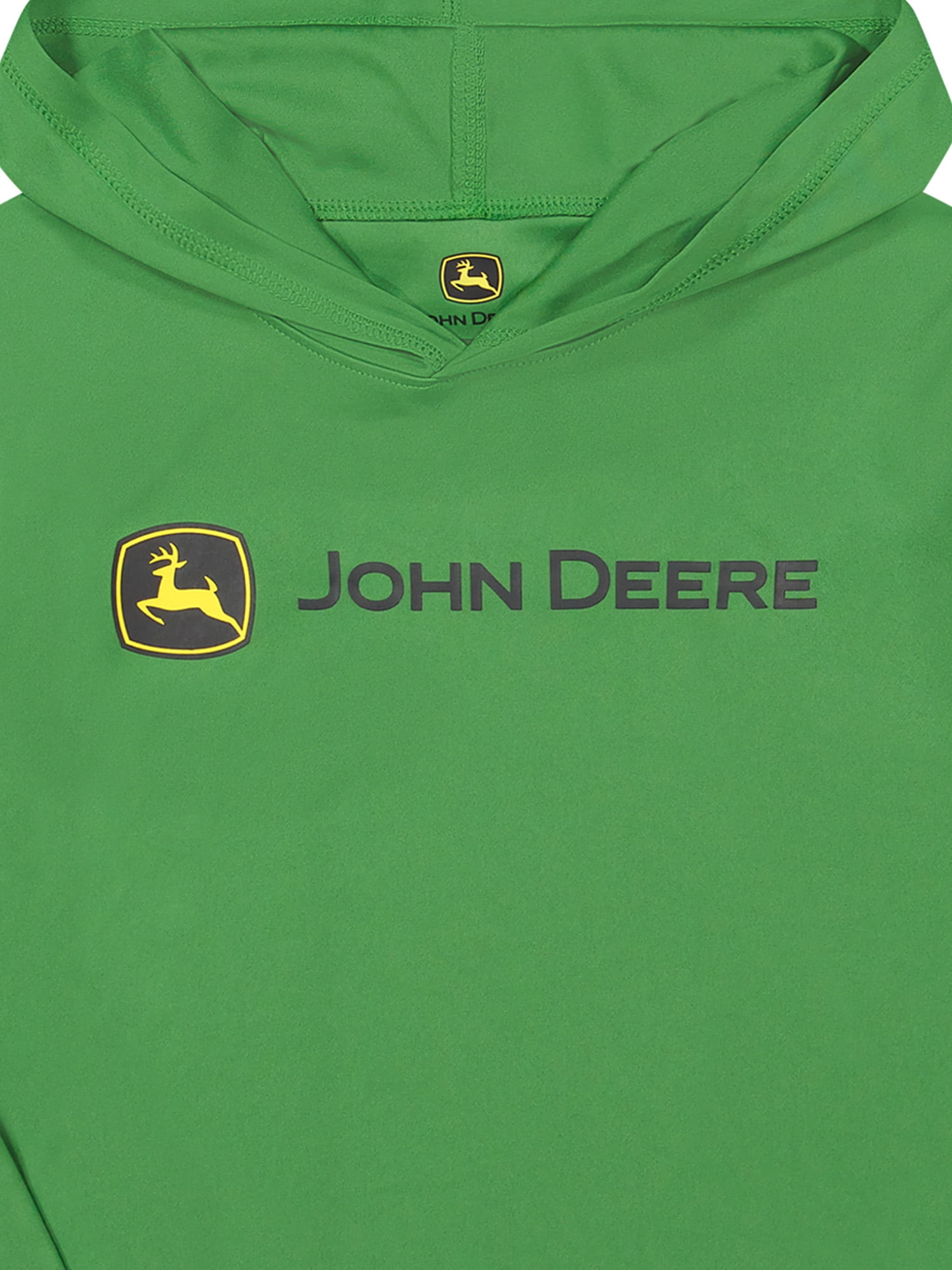 John Deere Boy’s Hood Sun Protection Rash Guard Chest Logo