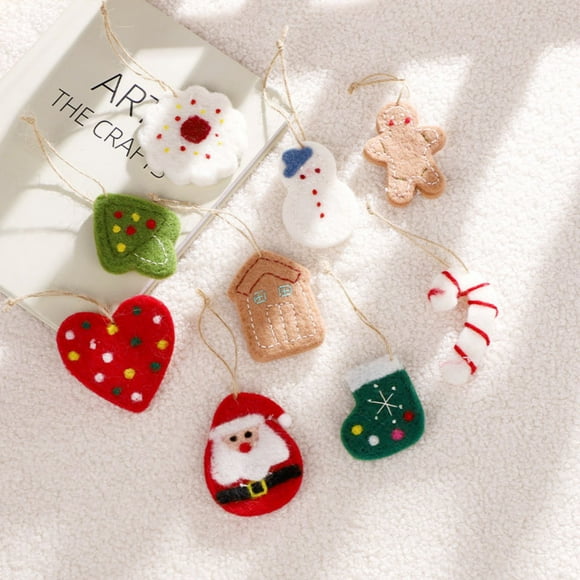 Christmas Decorations Claus Snowman Wool Pendant Gift Box Christmas Tree Ornaments
