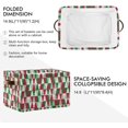 thumbnail image 3 of GZHJMY Christmas Tree Rectangular Storage Bin, Collapsible Toy Storage Bins, Waterproof Canvas Rectangular Storage Bin with Leather Handles for Home Closets Offices,Bedrooms,Kids Toy, Gift Baskets, 3 of 7
