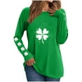 thumbnail image 2 of Xuyuer St. Patrick's Day Sweatshirt Women Shamrock Heart Shirts Irish Gift Crewneck Casual Loose Fit Tops, 2 of 6
