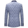 thumbnail image 4 of AZoiNM Men's Slim Fit Floral Suit Set Three Piece Wedding 2 Button Notch Lapel Blazer Vest Pants, 4 of 8