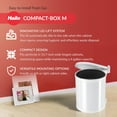 thumbnail image 2 of Hailo Compact-Box M Trash Can, 4 Gallon, Lid-Lift, Small Kitchen Bin, White, 2 of 10