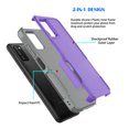 thumbnail image 3 of TakFox Samsung A03S Heavy Duty Shockproof Hybrid Dual Layer Protection, Purple, 3 of 7