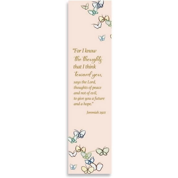 Christian Bookmark Packs with Bible Verse Jeremiah 29:11; for I Know The Thoughts That I Think Toward You (Single)