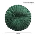 thumbnail image 5 of Cojines redondos plisados de terciopelo para decoración del hogar de lujo, diseño elegante con botones para decoración interior y exterior, cojines para el suelo de la cama, color sólido, terciopelo, 5 of 5