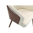 thumbnail image 5 of Reeva Dining Chair with Solid Wood Legs in Walnut and Cream, 5 of 11