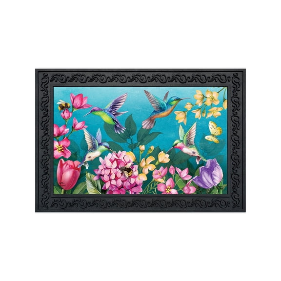 Briarwood Lane Spring Doormat 30x18 Indoor Outdoor Springtime Hummingbirds For Spring Doormat