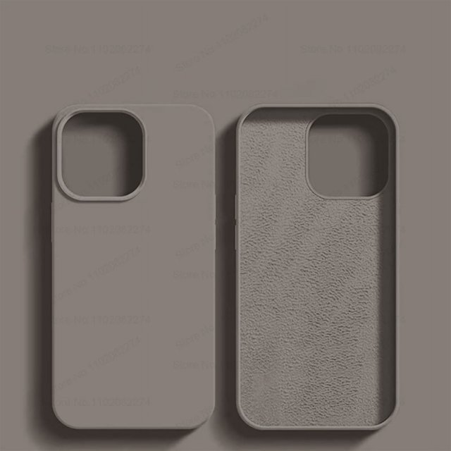Luxury Liquid Silicone Cases For iPhone 16 Pro Max Bumper Shockproof Case For Apple iPhone 16 Plus Soft Cover Phone Accessories Titanium Gray For iPhone 16