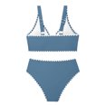 thumbnail image 5 of Cethrio Girls Bikini Swimsuits, Two Piece High-waisted Stretchy Summer Swimsuit Tops and Swimsuit Bottoms Blue Size 11-13 T, 5 of 6