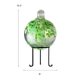 thumbnail image 3 of Art Glass Designs Tree of Life Celtic Hand-Blown Glass Gazing Ball with Stand - 10.5" - Green, 3 of 5