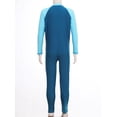 thumbnail image 6 of dPois Boys Girls Rash Guard One Piece Bathing Suit Full Length Contrast Swimsuit Sun Protection Sky Blue L, 6 of 7