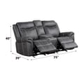 thumbnail image 4 of Dark Gray Microfiber Power Reclining Loveseat with USB Charger and Console, 4 of 7