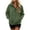 Green, variant on Vivianyo HD Women's Fall Folded Stand Collar Quarter Zip Sweatshirt, Kangaroo Pocket Long Sleeve Solid Casual Winter Pullover Tops for Women, Women's Gray, Sizes S-2XL