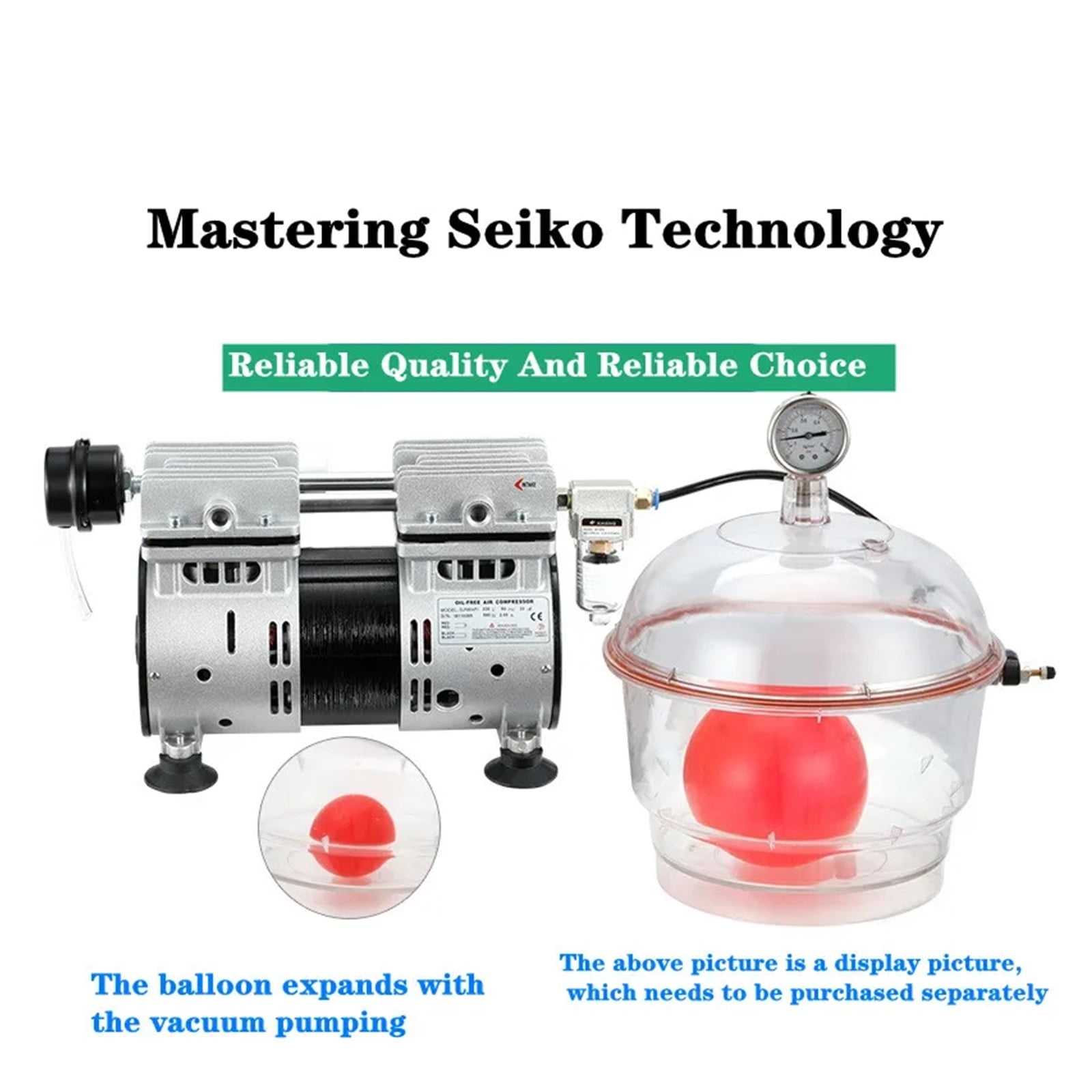 Oil Free Vacuum Pump Small Industrial Air Extraction Pump Test Room Suction Filtration Silent Negative Pressure Pump