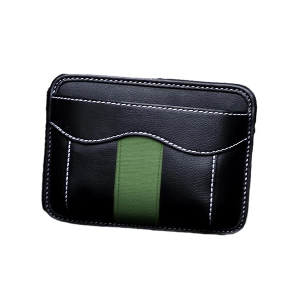 Organizador de bolsillo lateral para asiento de automóvil Bolsa de almacenamiento de bolsillo automático Fácil instalación verde negro