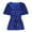 Blue, variant on Womens Trendy Shiny Sequins Belted Blouses Tops Women's Fashion V-neck Sequin Women's Short-sleeved T-shirt Women
