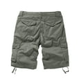 thumbnail image 5 of Matchstick Men Cotton Solid Twill Cargo Shorts Relax Multi-Pocket for Work Summer Beach, 5 of 7