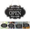 thumbnail image 3 of Shisuyan Business Door Sign Vintage Style Double Sided Rectangle 1Pcs 12x8in, 3 of 9
