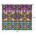 thumbnail image 5 of Yellow Geometric Boho Pattern Shower Curtain 84"x72" ,Bathroom Decorative Shower Curtains Set with 12 Hooks,Modern Waterproof Washable Shower Curtain, 5 of 6