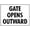 As Described240, variant on Gate Opens Outward Sign Metal Tin Sign Caution Danger Safety Security Warning Notice Signs