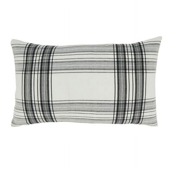 Saro Lifestyle Cuddly Chic Plaid Throw Pillow Cover